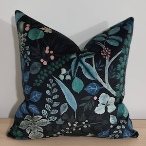 Designers Guild Christian Lacroix Cueillette Soft Foret & Omega Velvet Cushion Cover 38x38 cm
