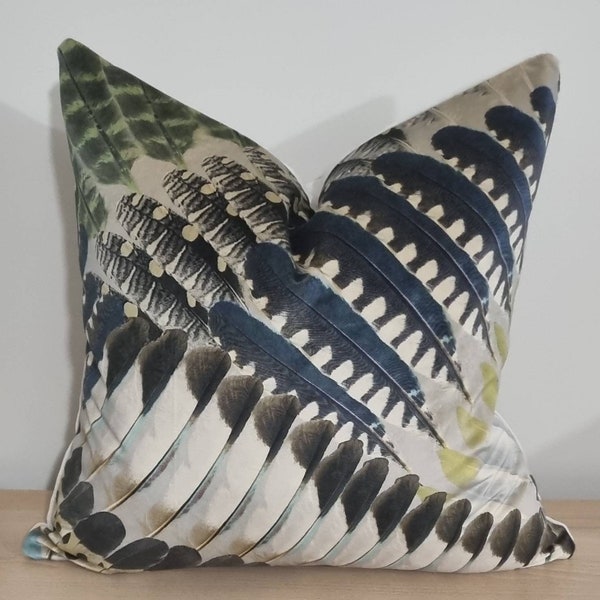 Designers Guild Christian Lacroix Soft Prete Moi Ta Plume & Omega Velvet Cushion Cover 45x45 cm