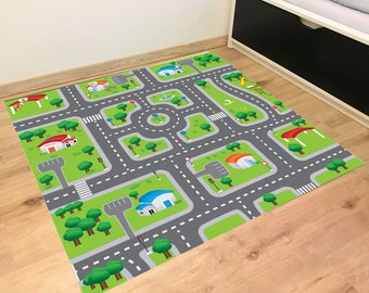 Play carpet Classic! High-quality children's carpet, street carpet for the children's room by playmatt | made in Germany