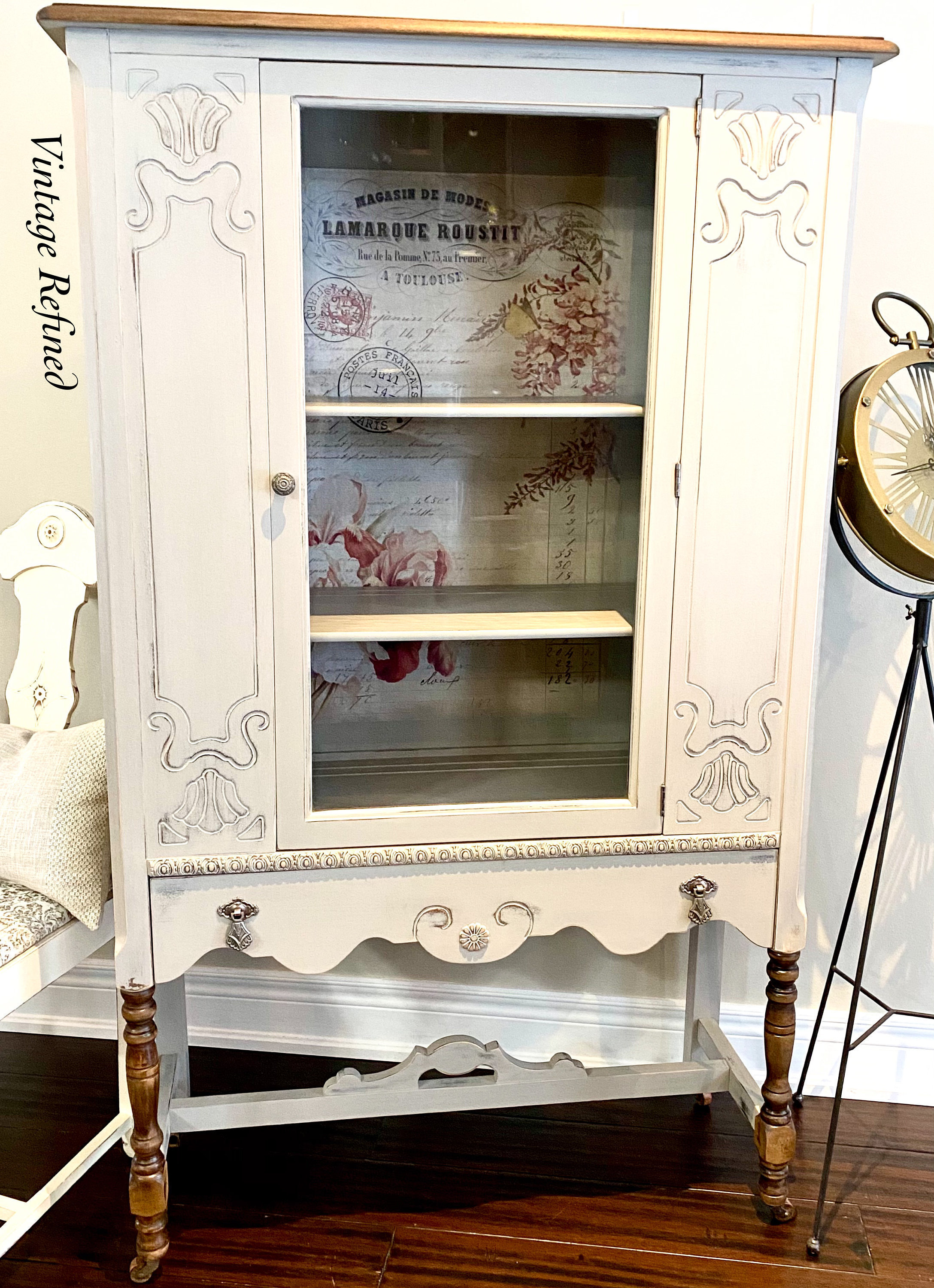 SOLD 1920s Krug Bros. China Cabinet Etsy UK