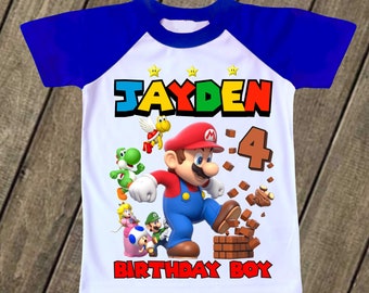 Super Mario Birthday T Shirt Party Supplies Decor T Shirts Tshirts Tee Decor