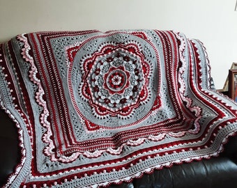 Arcadia Hand Crocheted Afghan/Blanket                       Arcadia Crochet à la main Afghan / Couverture Plaid au Crochet