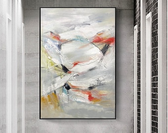large abstract wall art canvas, original abstract painting, extra large wall art abstract, modern abstract painting original large M455