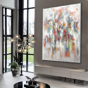 extra large wall art vertical, large abstract painting on canvas, textured wall art, original oil painting, large canvas wall art M542