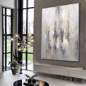 large abstract canvas art, contemporary art hand painted, modern abstract painting on canvas, textured painting, large canvas wall art M541