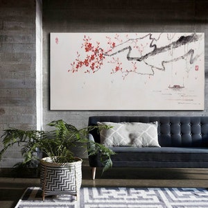large canvas wall art, abstract painting original, large floral painting, modern abstract painting, oversized canvas art, huge wall art A432