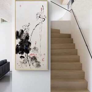 extra large wall art, abstract painting original, large floral painting, modern abstract wall art, oversized canvas art, huge wall art A426