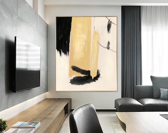 modern abstract painting on canvas, original oil painting, large canvas art, oversized wall art canvas framed, extra large wall art A104