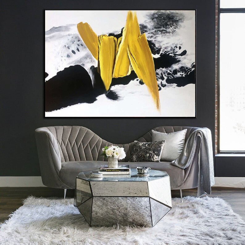 överdimensionerad abstrakt målning originalkonst, stor original abstrakt målning på duk, modern abstrakt väggkonst på duk, canvas väggkonstA47 bild 6