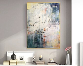 キャンバス油絵　専用　開花　パウルクレー風　飽きのこない抽象画　大きめキャンバス キャンバス油絵 専用 開花 パウルクレー風 飽きのこない抽象画