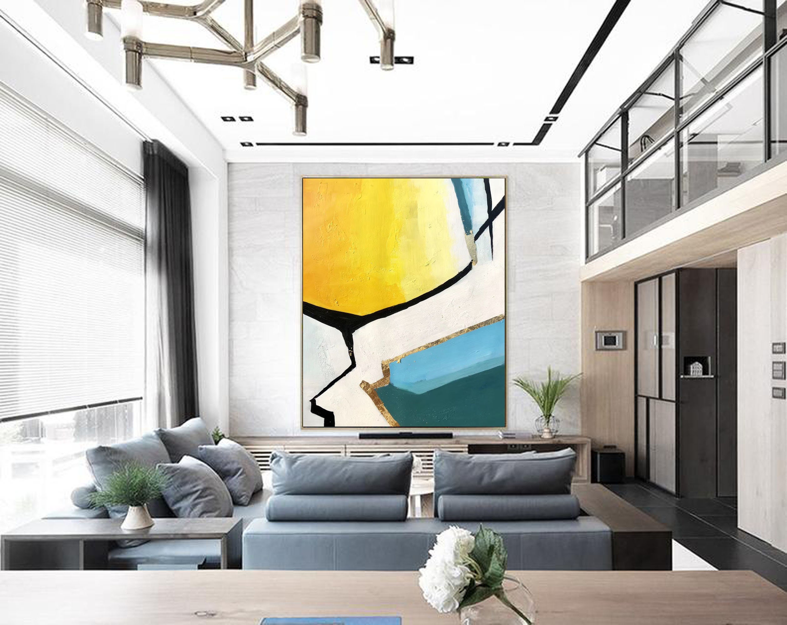 Extra Large Wall Art Framed Original Abstract Painting Large Etsy