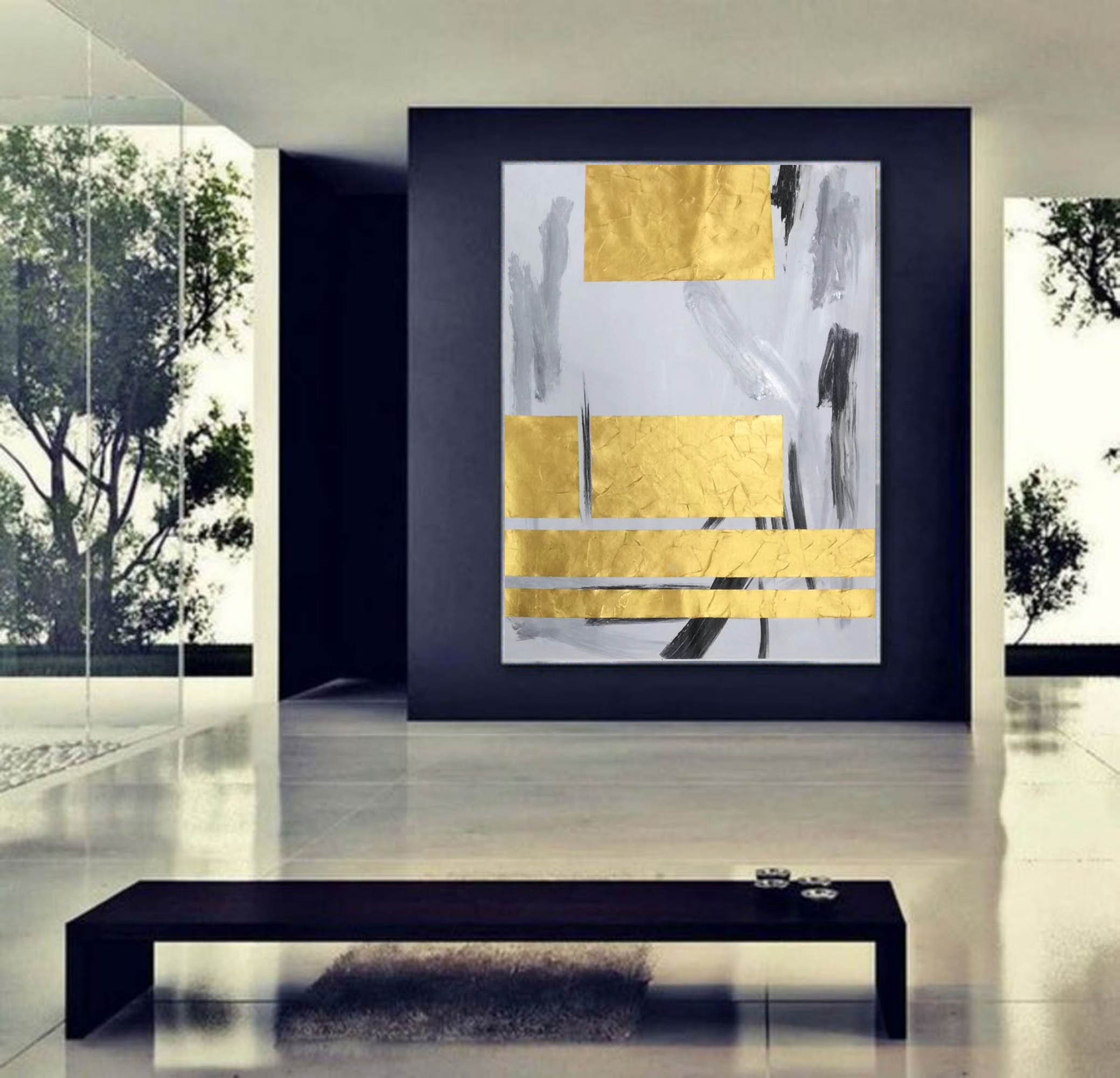 Large Canvas Art Abstract Painting, Modern Abstract Painting on Canvas ...