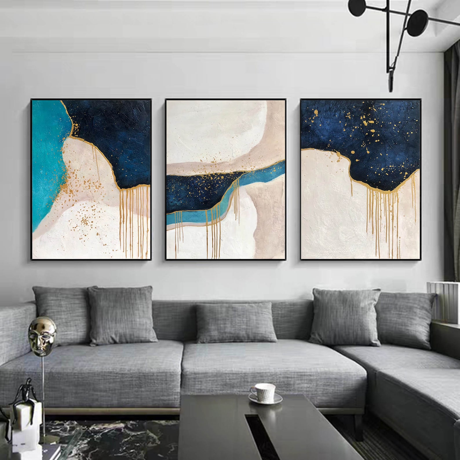 Living room wall art painting abstract large abstract wall Etsy