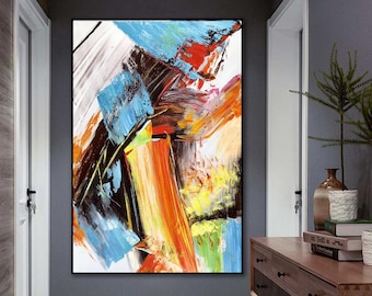 large canvas art, large modern abstract painting on canvas, original oil painting, oversized wall art canvas, extra large wall art A106