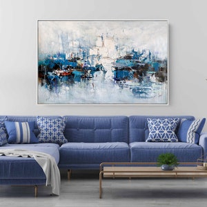 Royal Blue Painting Blue Abstract Painting Textured Wall Art Modern Painting Original Artwork Abstract Canvas Art Living Room Wall Art M695
