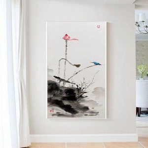 abstract painting original, large canvas art, flower painting abstract, modern abstract wall art, huge wall art, oversized canvas art A424