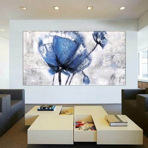 large acrylic painting abstract, floral painting on canvas original, extra large wall art, modern abstract art, modern wall art canvas A192