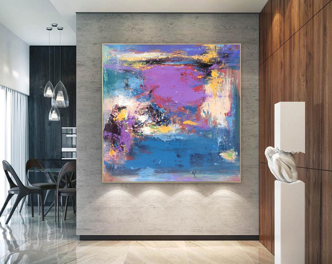 Original Abstract Oil Painting, Textured Wall Art Canvas, Large Canvas ...