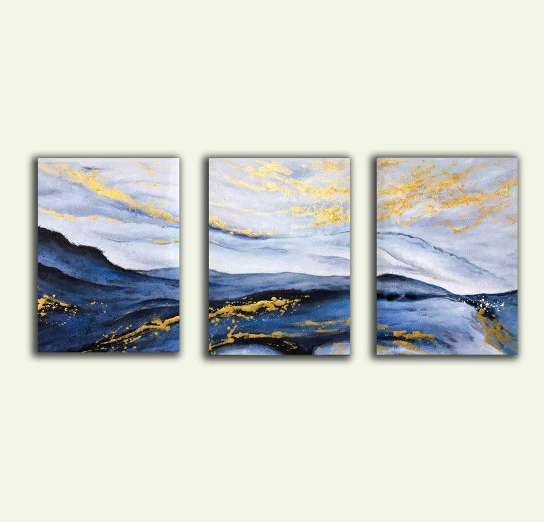 Set of 3 Wall Art Canvas Extra Large Canvas Wall Art Large Etsy