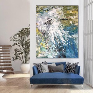 modern abstract painting, extra large abstract art, oversized canvas art, contemporary wall art, original abstract acrylic painting A545