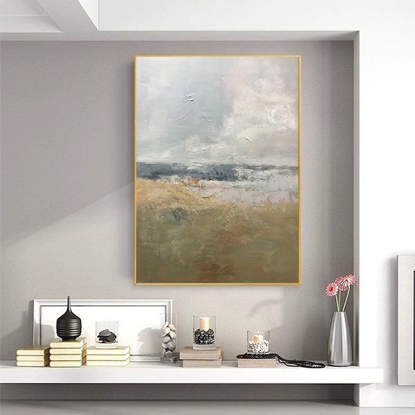 large canvas wall art landscape, modern abstract painting on canvas, original oil painting abstract, large abstract acrylic painting A515