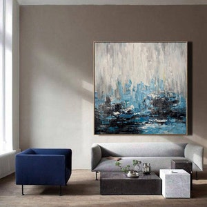 extra grote muurkunst abstract, groot abstract schilderij origineel doek, textuur schilderij, grote doek muur kunst, moderne abstracte kunst A469