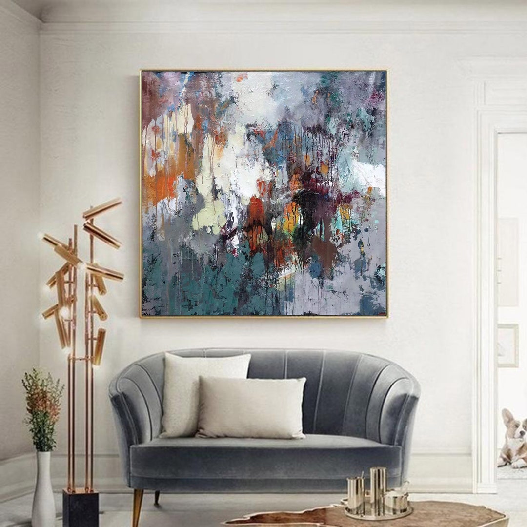 Large Abstract Wall Art, Original Abstract Oil Painting on Canvas ...