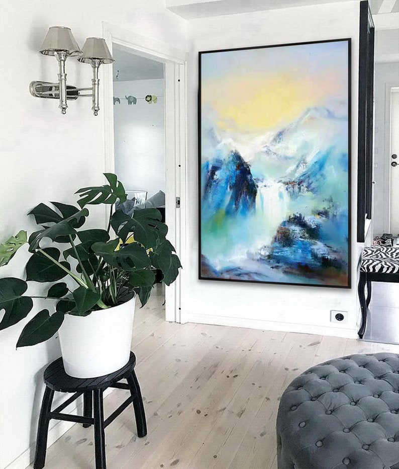 Large Canvas Wall Art, Landscape Painting, Original Abstract Painting ...