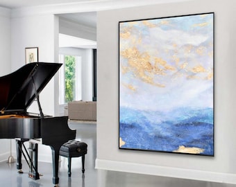 大きな抽象画キャンバス、大きなキャンバスアート、キャンバスの