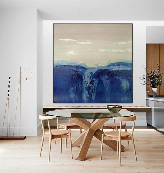 抽象画オリジナル大型、巨大な壁アート、特大油絵、抽象キャンバス