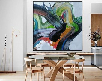 original abstract canvas art, huge wall art canvas, extra large oil painting, large canvas wall art, modern abstract painting on canvas A204
