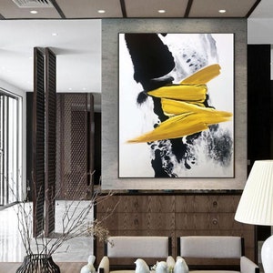 large abstract canvas art gold wall art handmade original abstract painting extra large wall art canvas gold painting abstract art A41