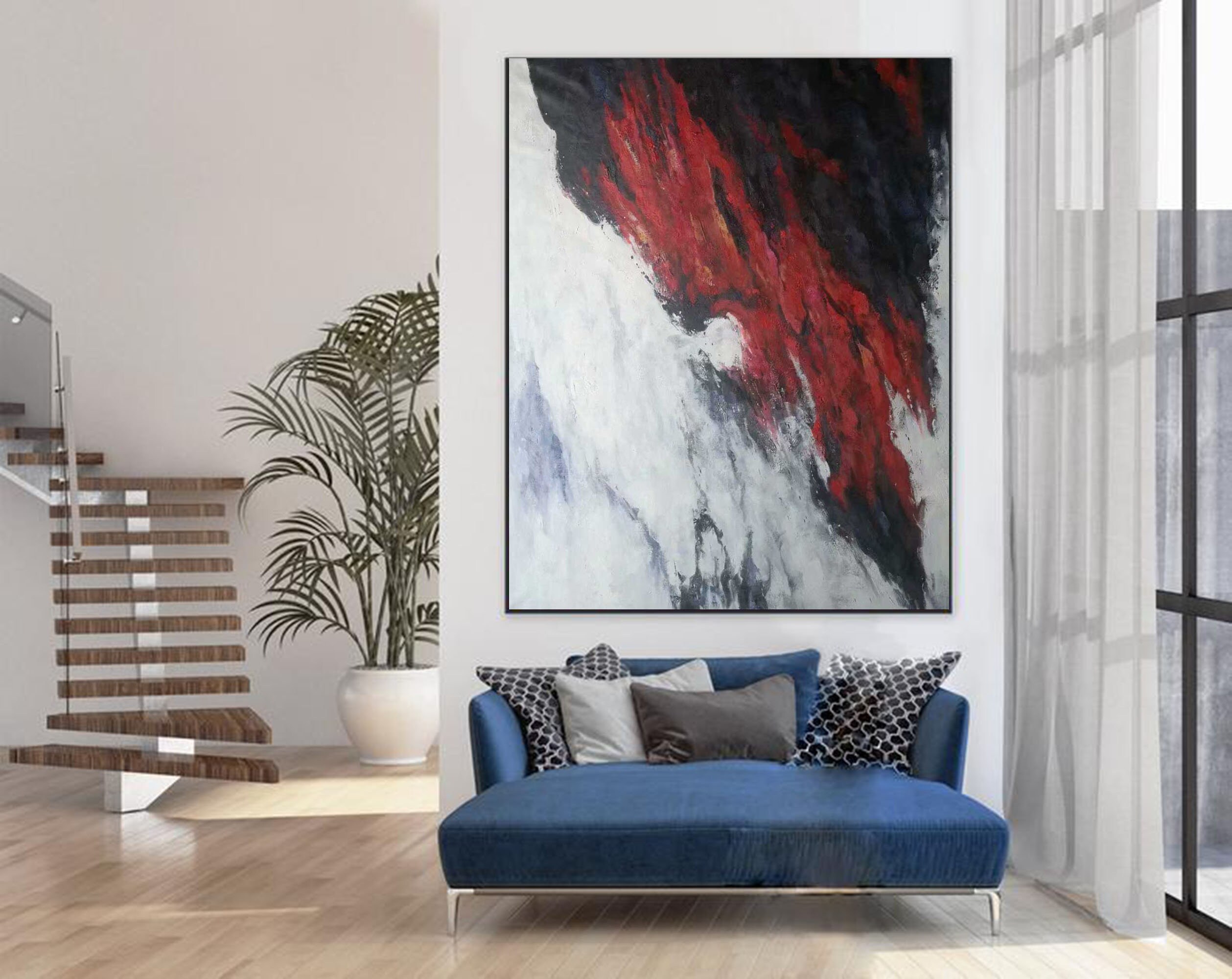Oversized wall art modern painting original abstract | Etsy