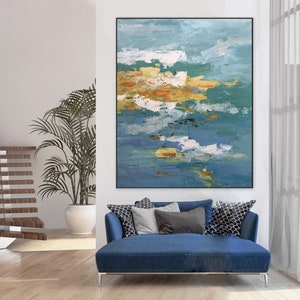 large abstract painting original, acrylic painting, modern abstract painting on canvas, large abstract canvas art, oversized wall art M548