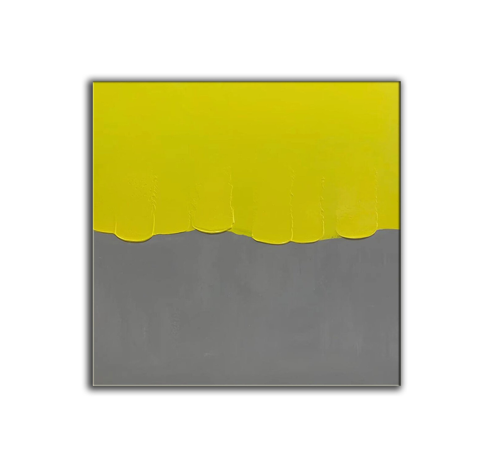 Large Abstract Canvas Art Yellow Painting Abstract Oil Etsy