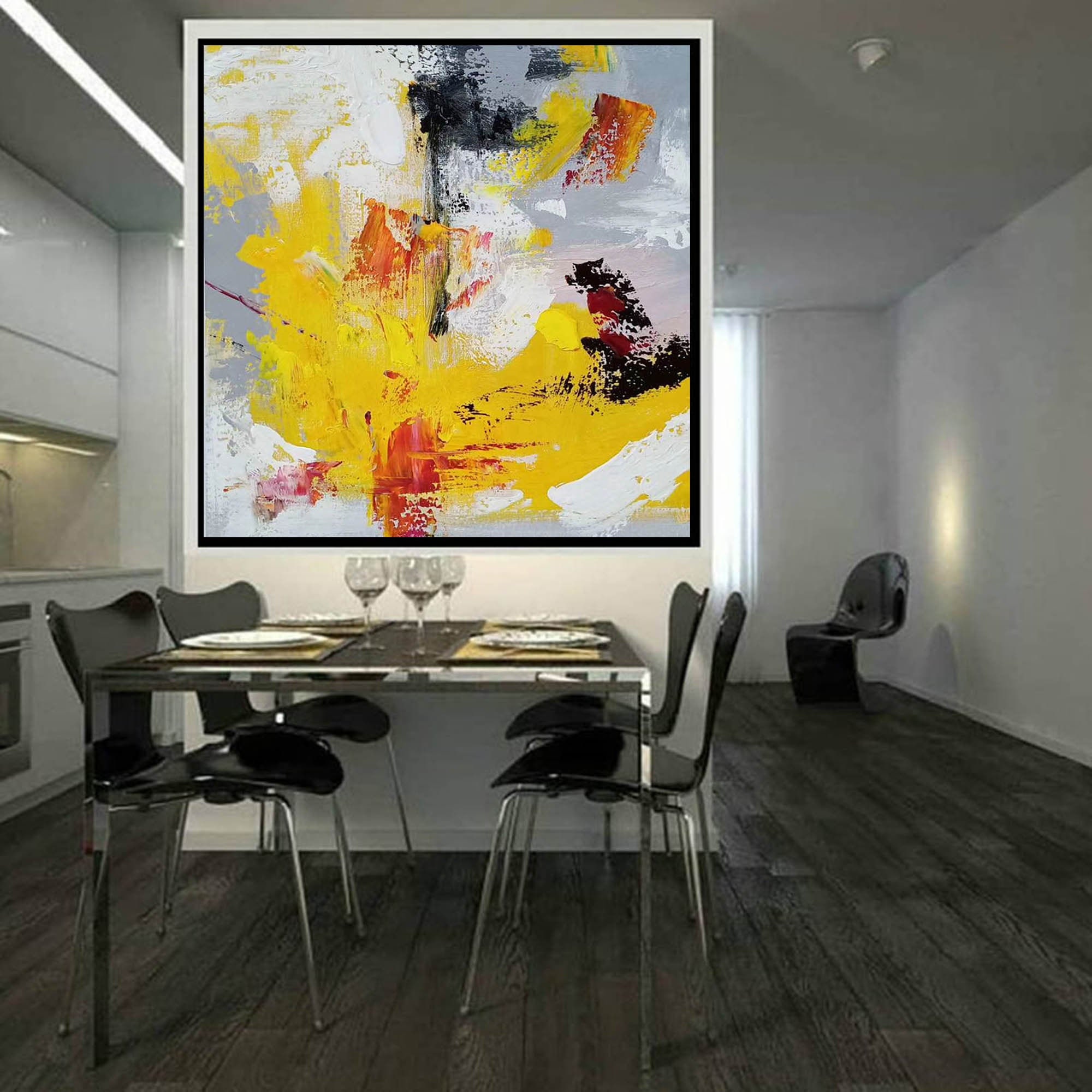 Modern Abstract Painting Original, Large Oil Painting on Canvas ...