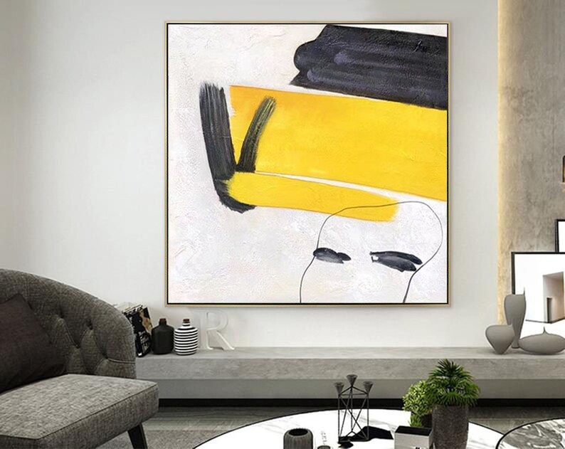 Large Abstract Oil Painting on Canvas, Modern Wall Art Canvas, Extra ...