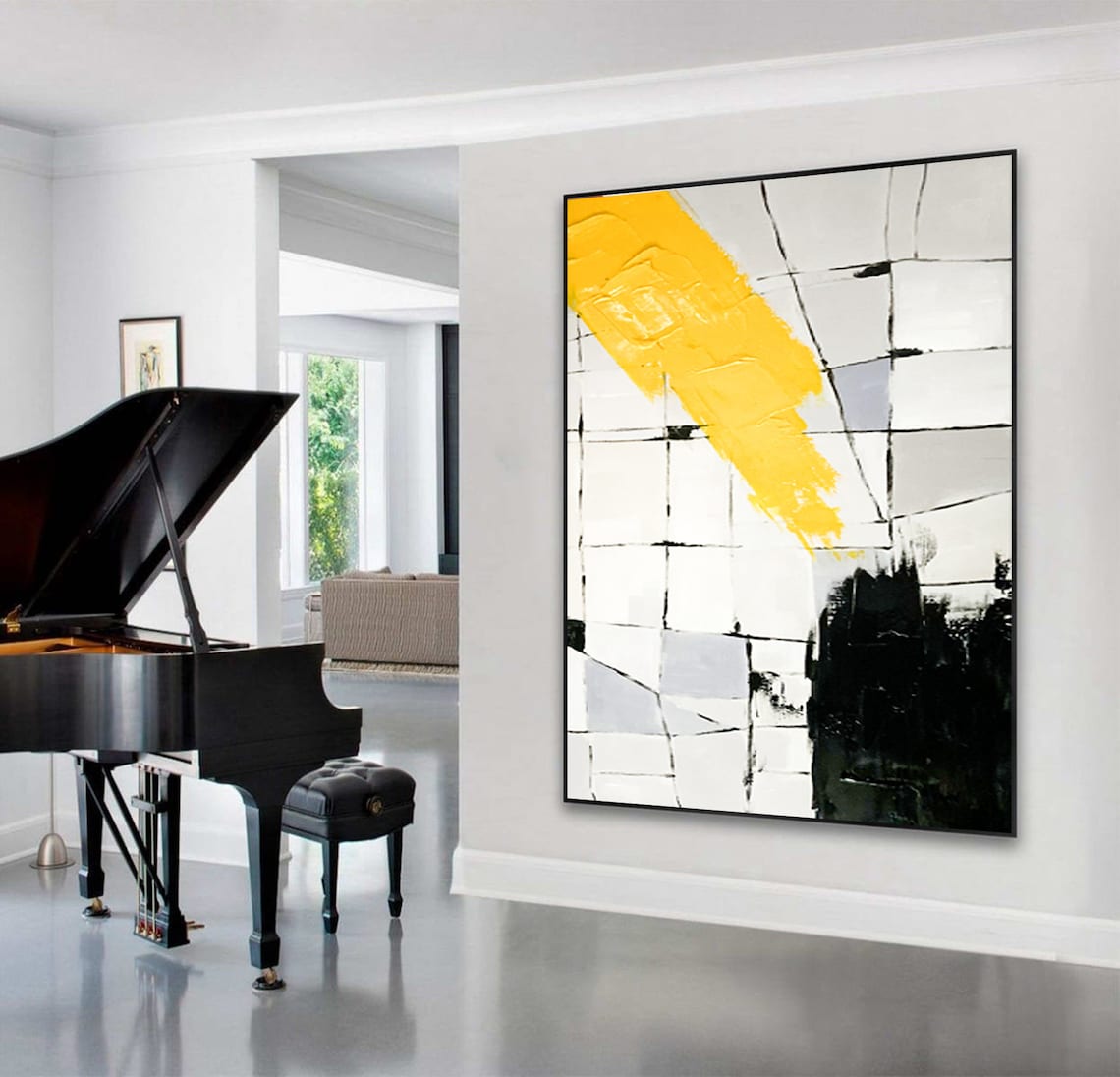 Large Acrylic Painting Canvas Original Modern Abstract - Etsy