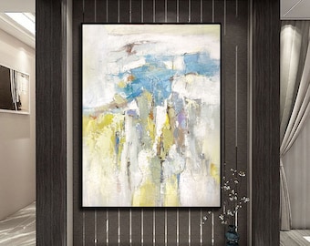 large abstract painting on canvas, modern abstract canvas art, large acrylic painting, extra large wall art abstract, large canvas art M482