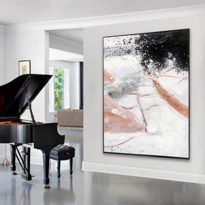 large acrylic painting on canvas, pink painting, modern abstract art, large wall art canvas, large canvas painting, oversized wall art A185