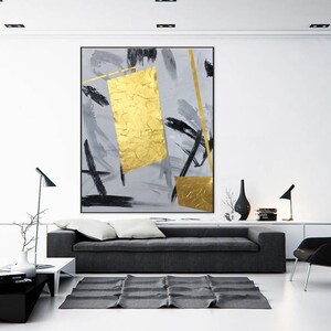 large canvas wall art, gold abstract painting original large, modern abstract painting on canvas, original abstract oil painting M325