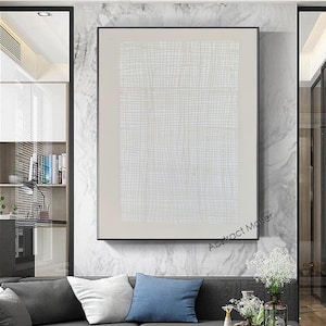 Large Beige Abstract Painting Beige and White Canvas Art Neutral Beige Wall Art on Canvas Beige Abstract Art Beige Living Room Decor A770