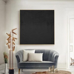 large black painting, modern abstract wall art, contemporary painting, modern abstract oil painting, extra large abstract art on canvas A635