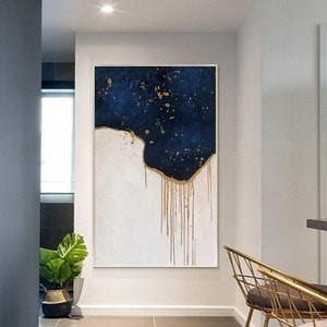 lienzo de arte de pared extra grande, arte de pared de lienzo grande, arte de pared de lienzo enmarcado de gran tamaño, arte abstracto moderno original, arte de pared contemporáneoA96