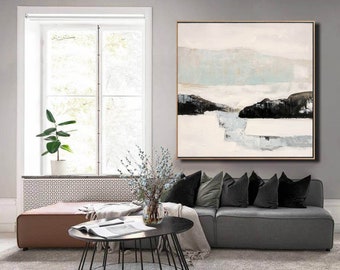 original abstract oil painting, large canvas wall art, abstract painting landscape, original painting on canvas, minimalist wall art W567