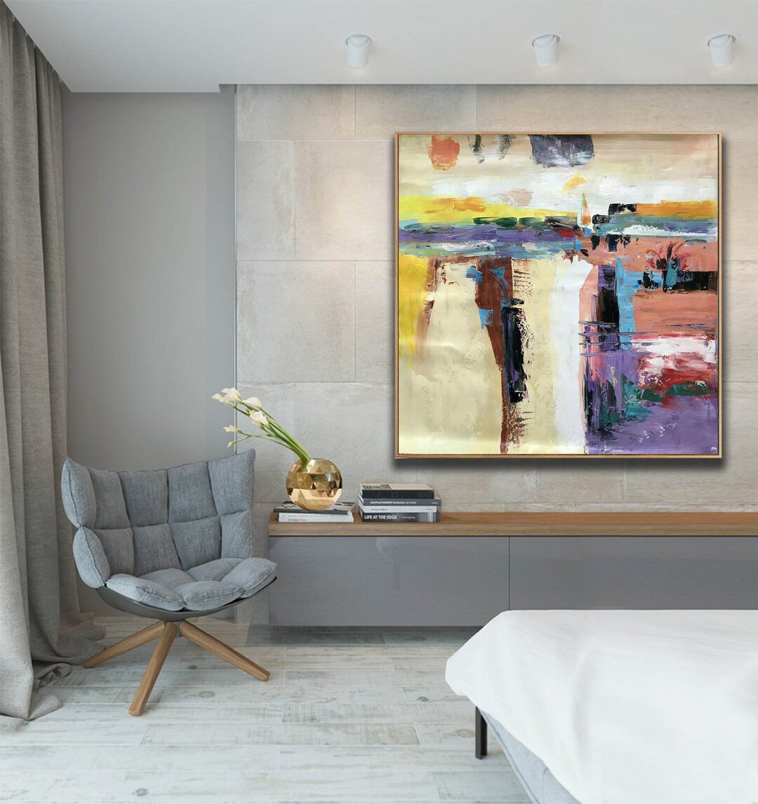 Living Room Wall Art, Original Oil Painting Abstract, Large Abstract ...