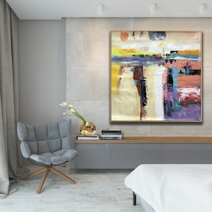 living room wall art, original oil painting abstract, large abstract canvas art, canvas painting abstract, extra large wall art canvas A125