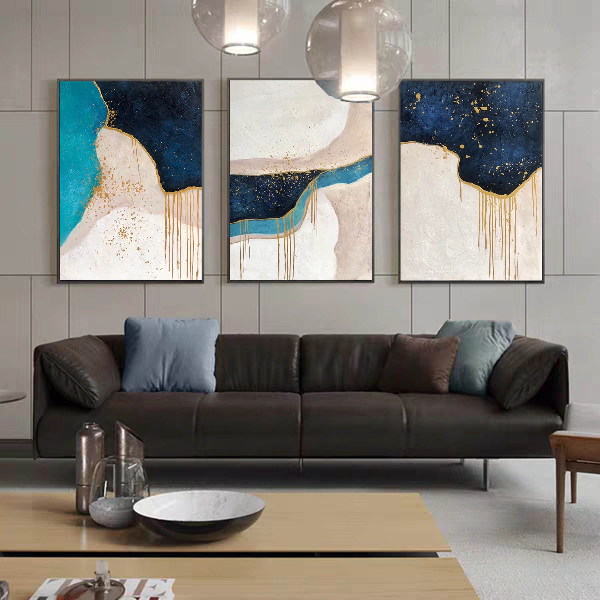 Living room wall art painting abstract large abstract wall | Etsy