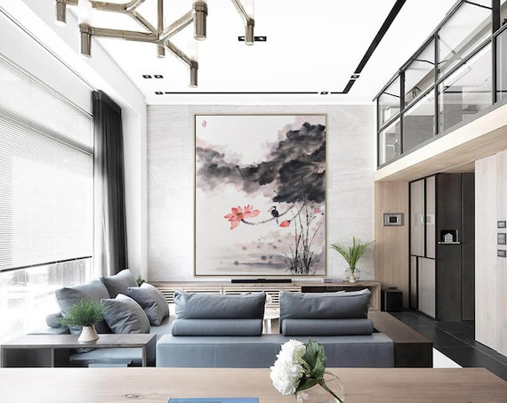 flower art canvas original, flower painting on canvas, modern painting abstract oil painting on canvas, wall painting for living room, A22
