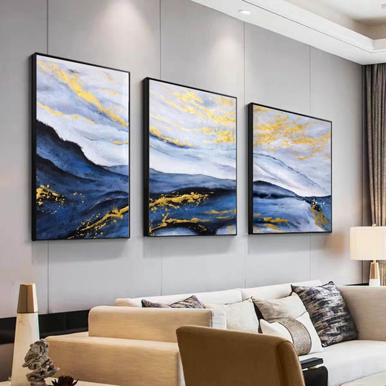 Set of 3 Wall Art Canvas Extra Large Canvas Wall Art Large Etsy